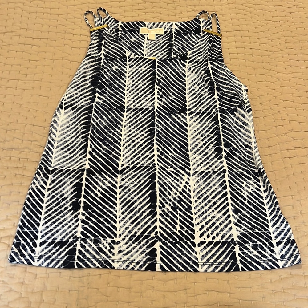 Michael Kors blouse with gold shoulder accents- new with tags